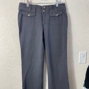 Sundance Cotton/Spandex Blend Long Washed Gray Pants Sz 4